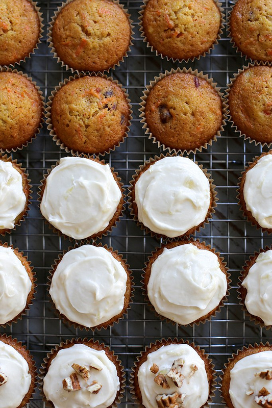 Carrot Pineapple Cupcakes with Cream Cheese Frosting