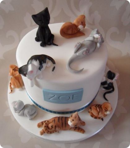 Cat Lady Birthday Cake