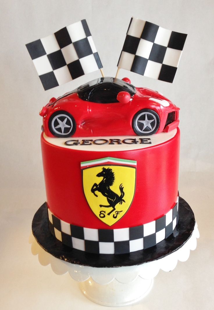 Checkered Flag Birthday Cakes