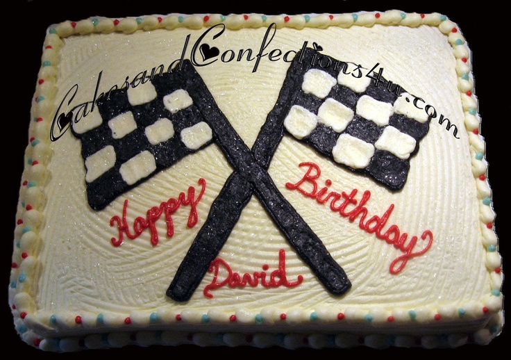 Checkered Flag Birthday Cakes