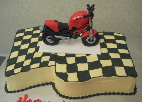 Checkered Flag Birthday Cakes