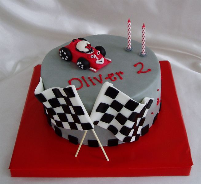 Checkered Flag Birthday Cakes