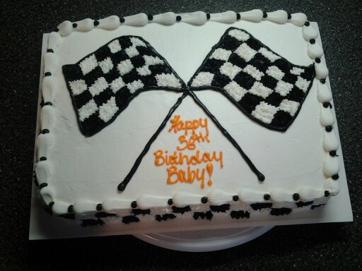 10 Photos of Checkered Flag Birthday Cakes 40th