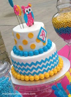 Chevron Print Birthday Cakes