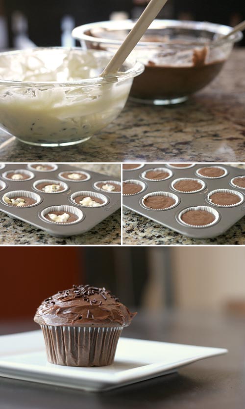 6 Photos of Chocolate Cake Mix Cream Cheese Filled Cupcakes