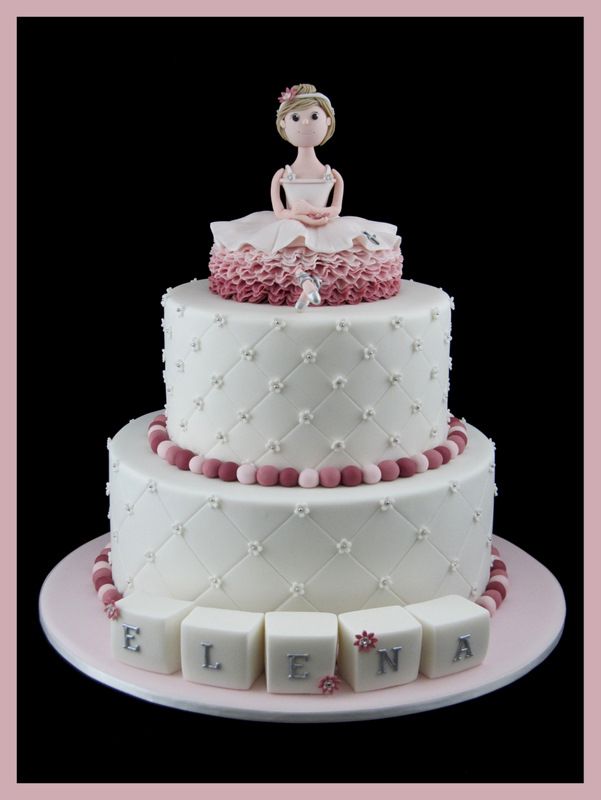 Christening Ballerina Cake