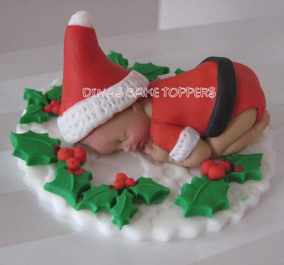 Christmas Baby Shower Cake Topper