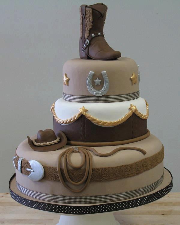 Cowboy Western Wedding Cake