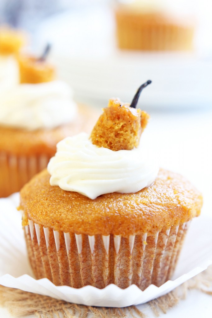 Cream Cheese Filled Pumpkin Cupcakes