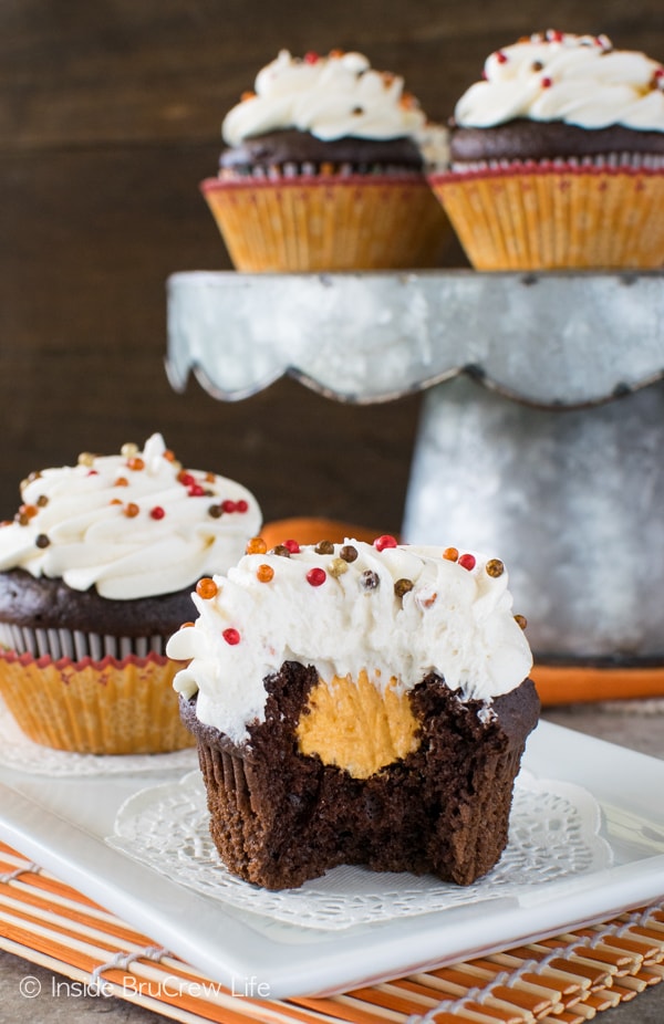 Cream Filled Chocolate Cupcakes Recipe