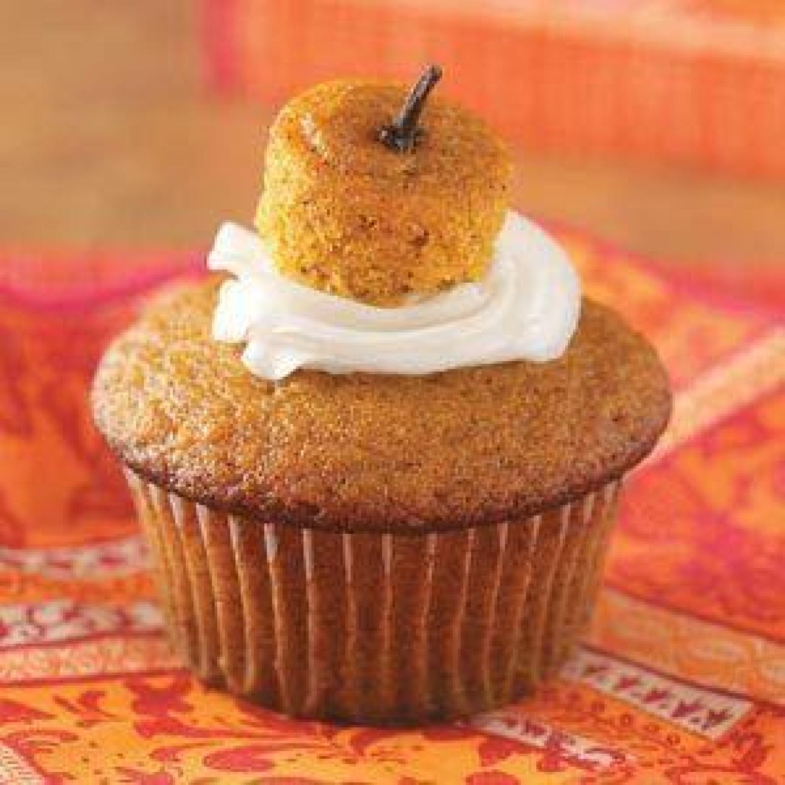 Cream Filled Pumpkin Cupcakes