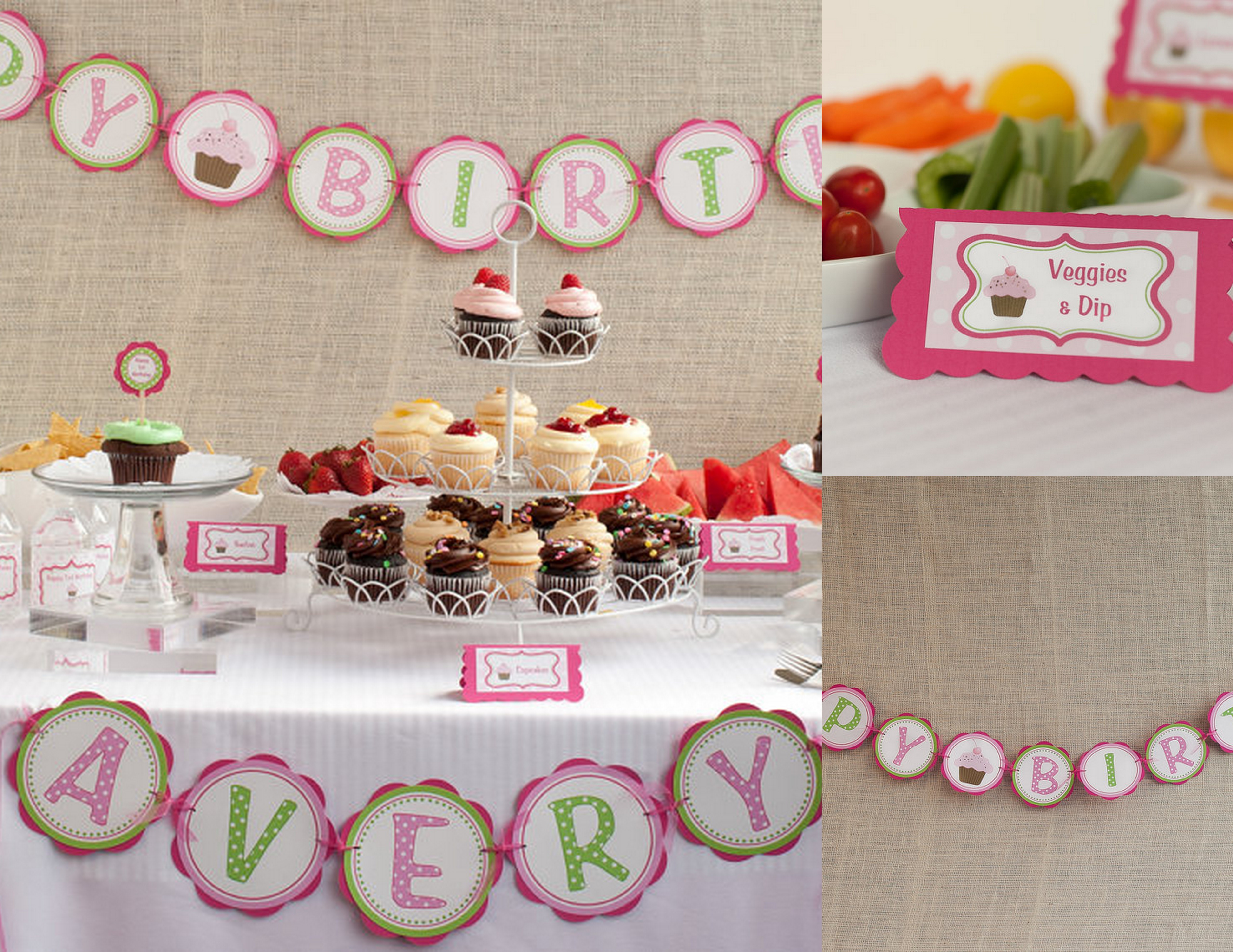 Cupcake Theme Birthday Party Ideas