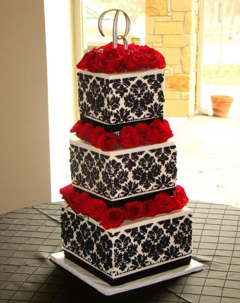 Damask Wedding Cake Buttercream