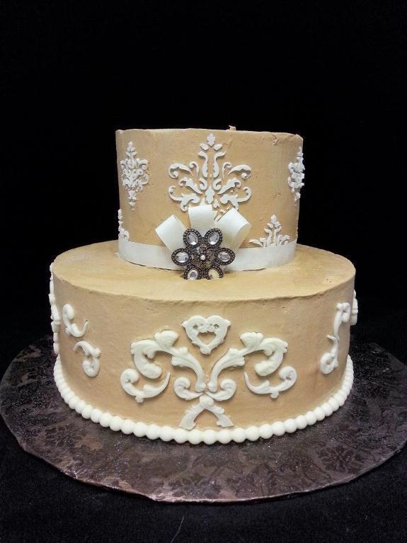 Damask Wedding Cake Buttercream