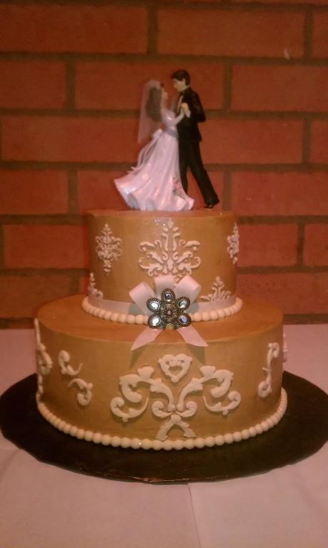 Damask Wedding Cake Buttercream