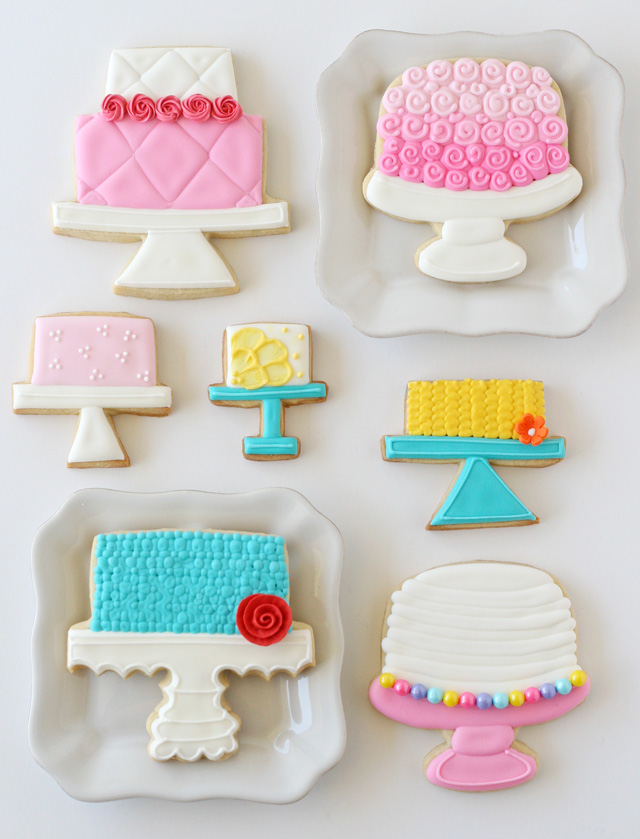 Decorated Cookies On Cake