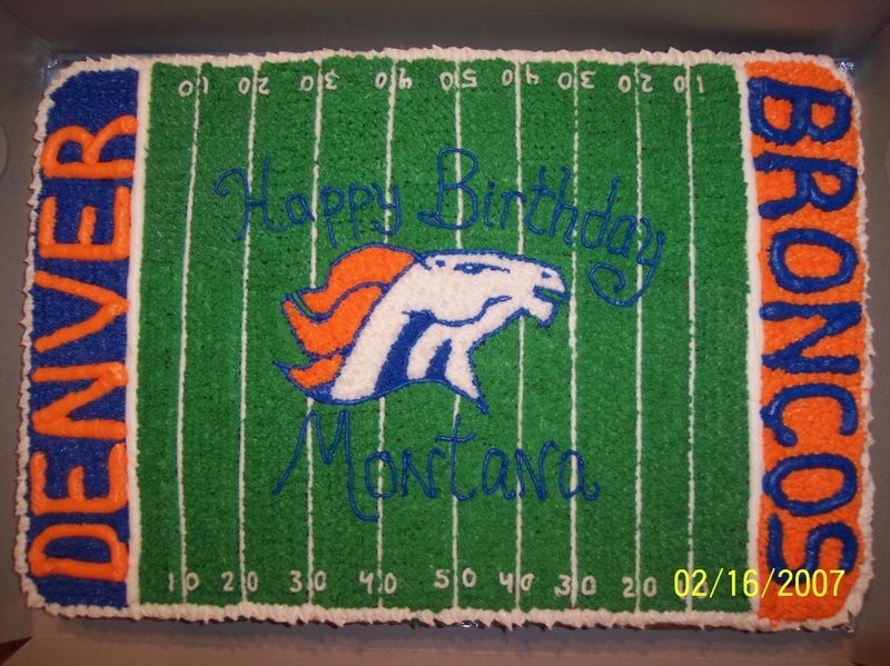 Denver Broncos Birthday Cake