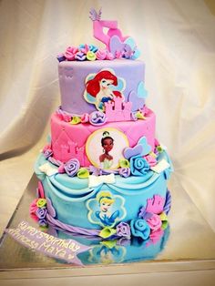 Disney Princess Tier Cake