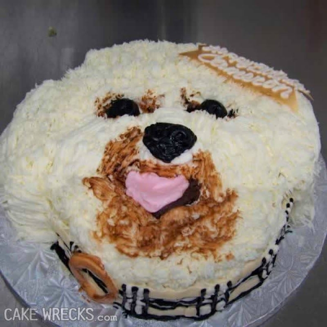 Dog Eating Cake