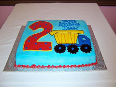 Dump Truck Birthday Sheet Cake