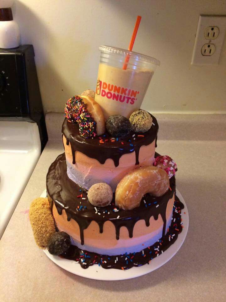 Dunkin' Donuts Birthday Cake