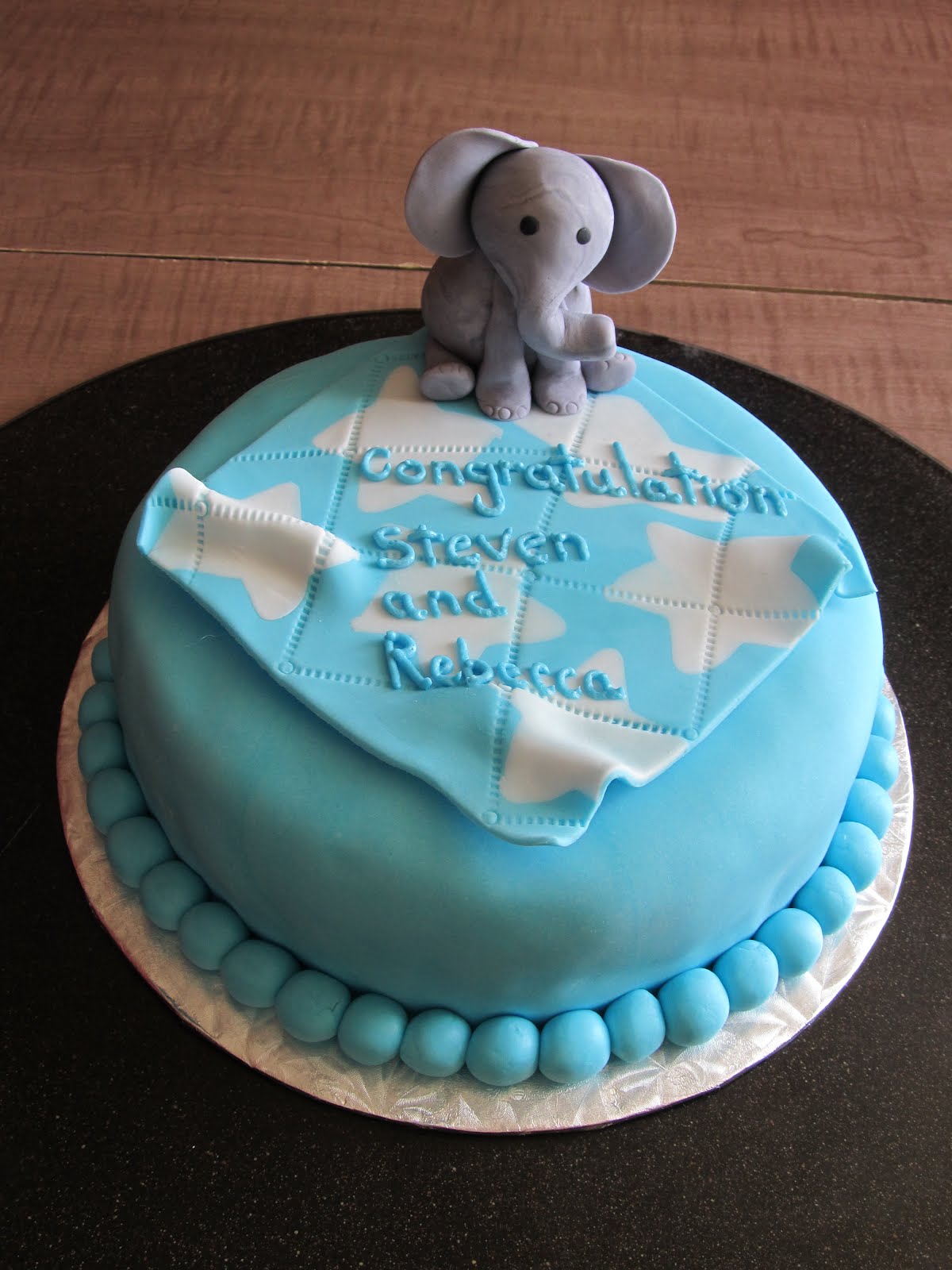 Elephant Baby Shower Cake