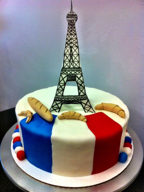 8 Photos of French Themed Birthday Cakes