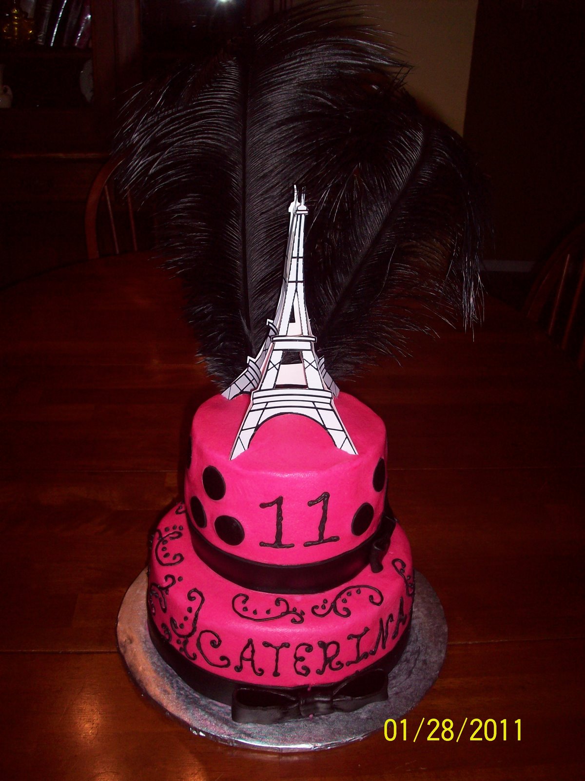 French Theme Birthday Cake