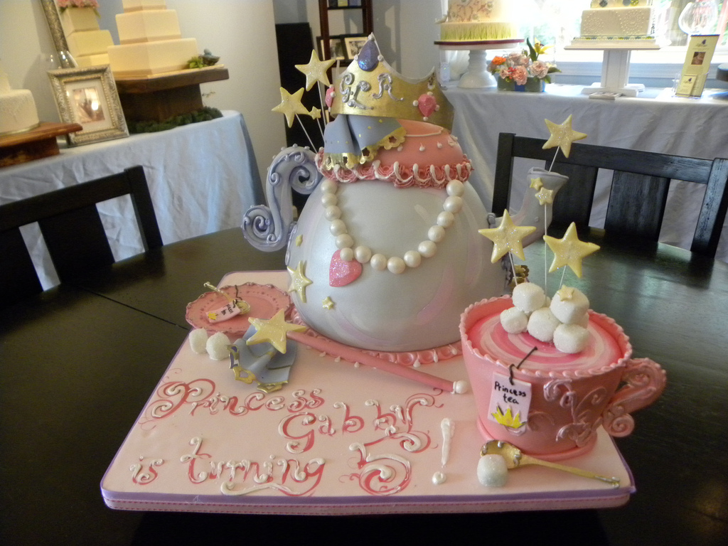 Girl Tea Party Birthday Cake