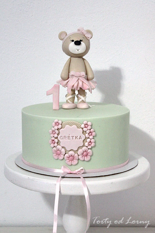 Girl Teddy Bear Cake