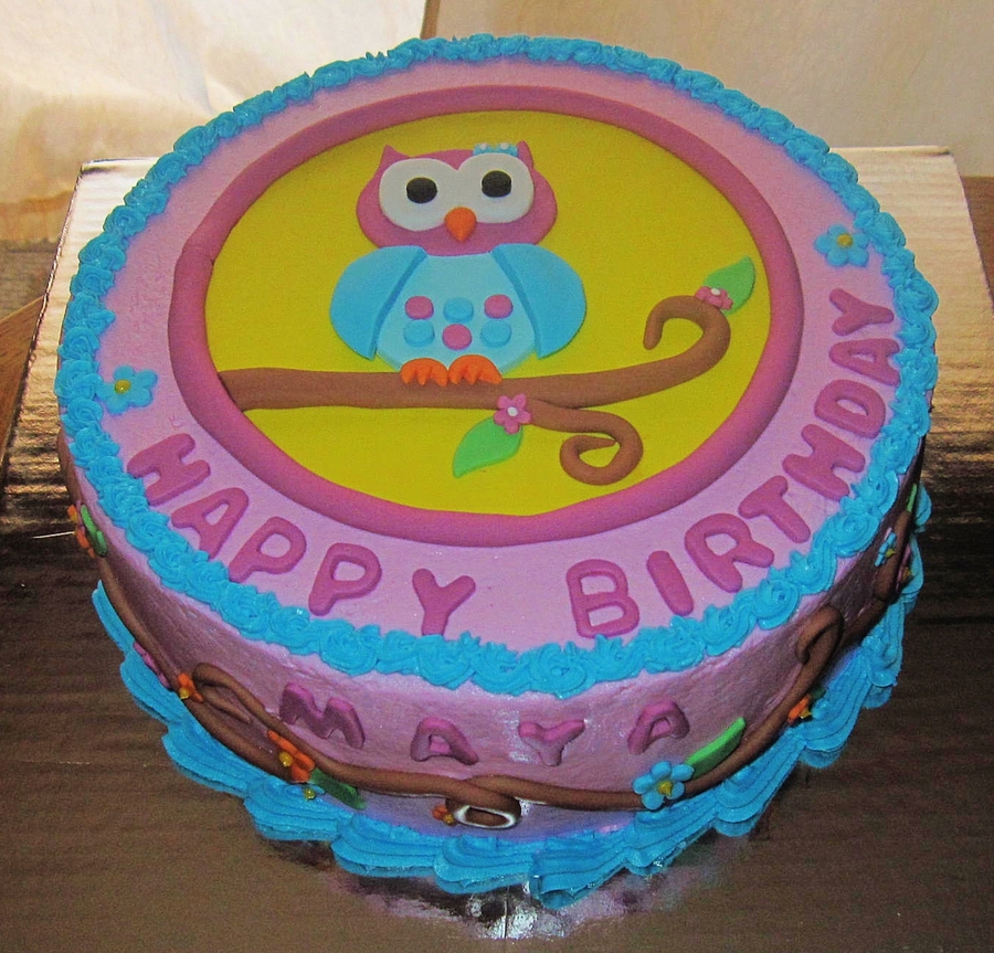 Happy Birthday Cake Images with Owls