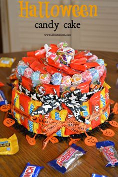 9 Photos of Halloween Candy Bar Birthday Cakes