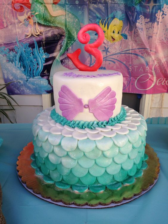 Little Mermaid Birthday Cake Decorations