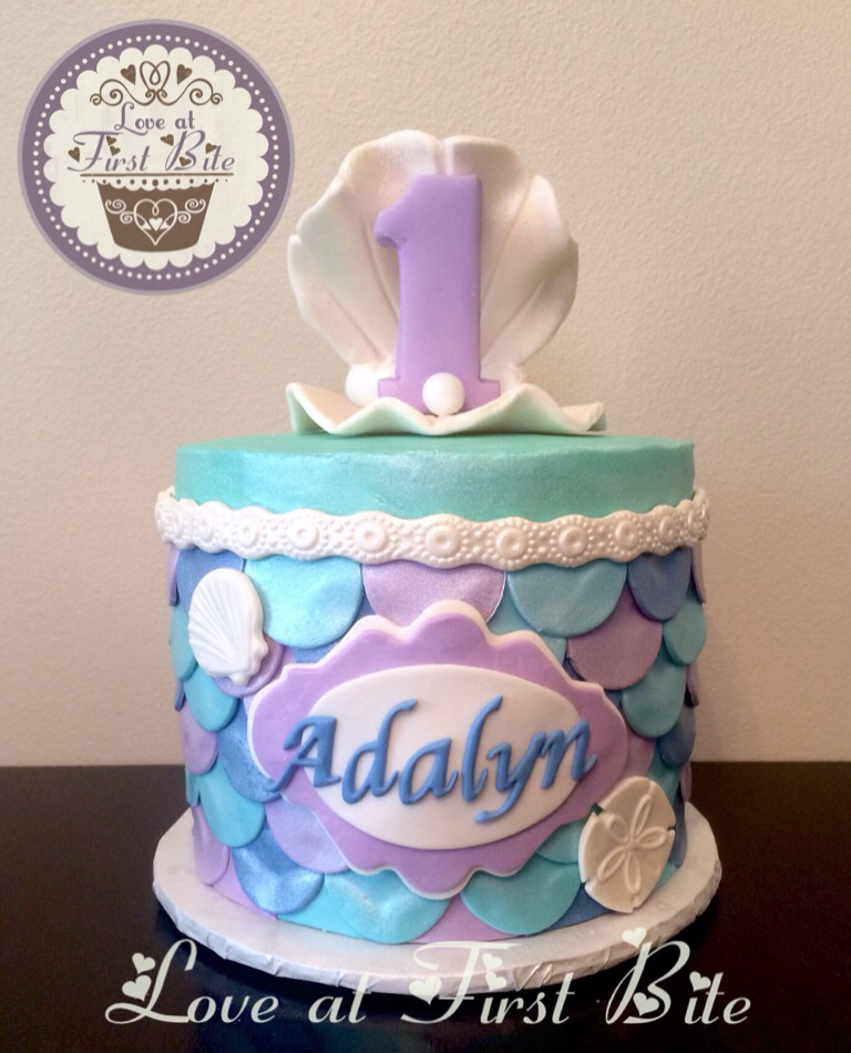 Mermaid First Birthday Cake