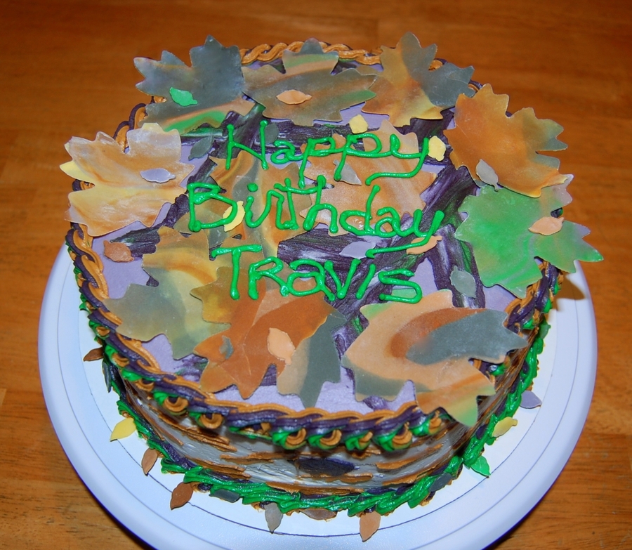 Mossy Oak Camouflage Birthday Cake