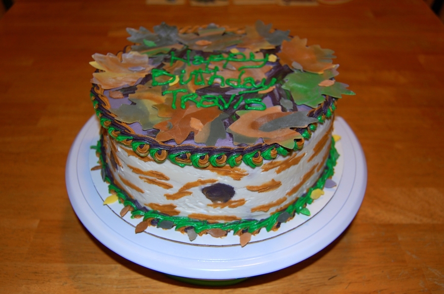 Mossy Oak Camouflage Birthday Cake