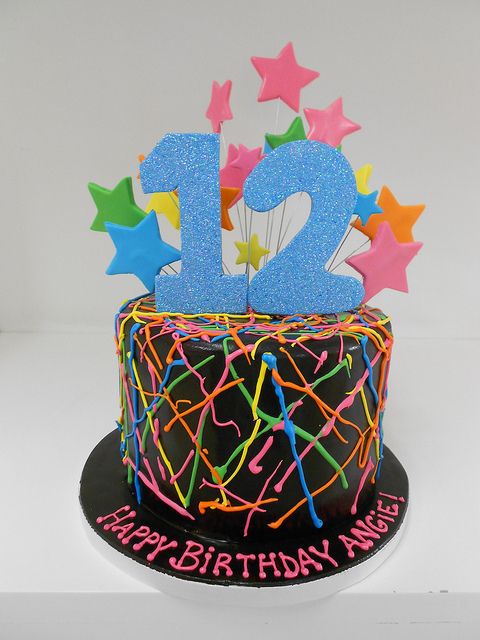 Neon Birthday Cake Ideas