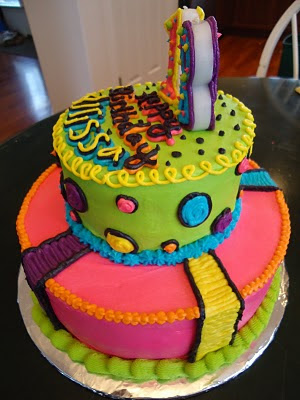 Neon Birthday Cake