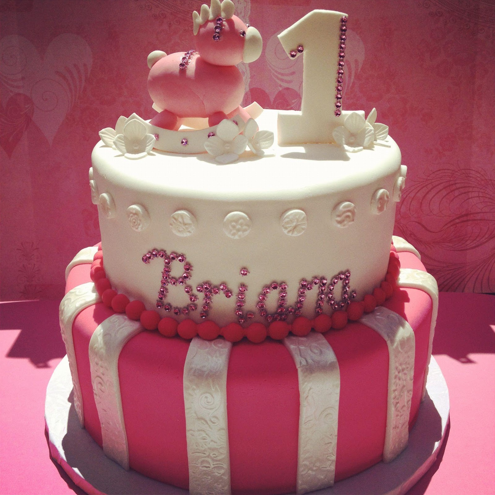 One Year Old Girl Birthday Cake