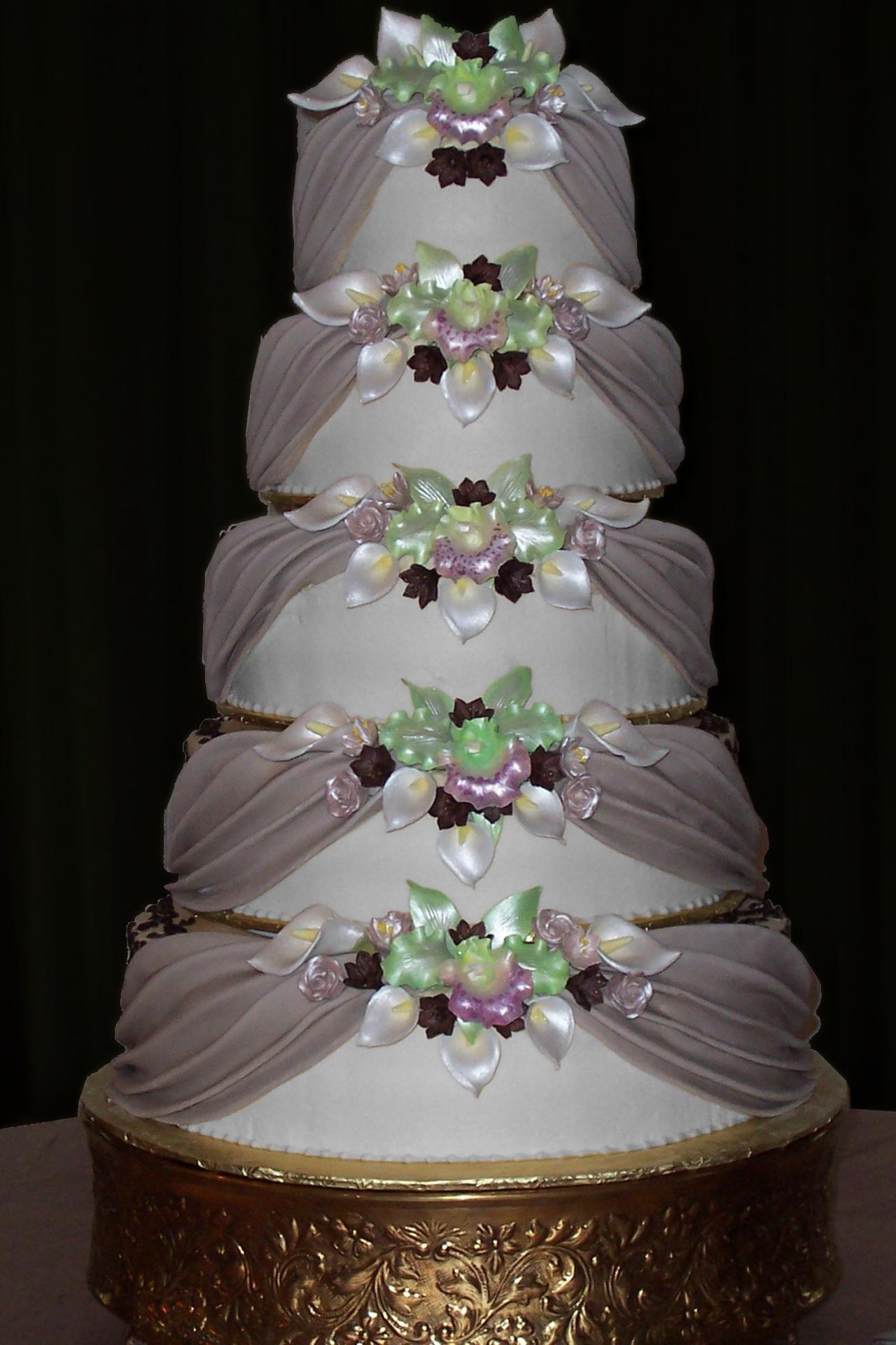 Orchid Buttercream Wedding Cake Designs