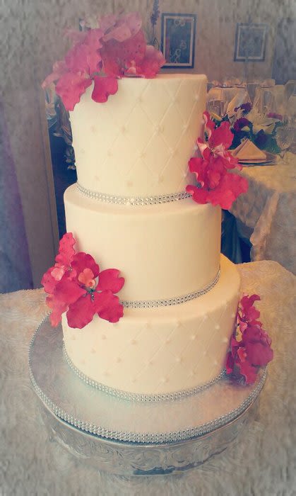 Orchid Buttercream Wedding Cake