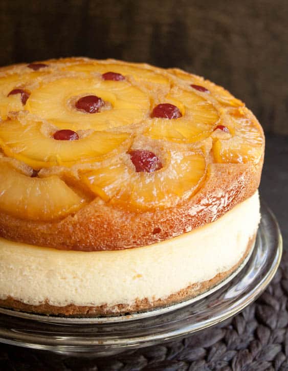 Pineapple Upside Down Cake Cheesecake