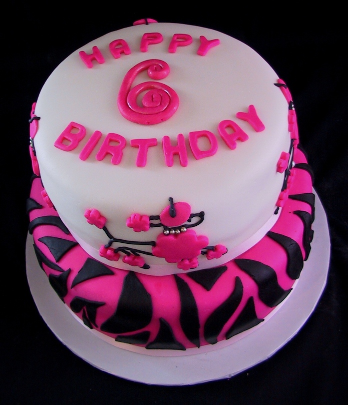 Pink and Black Birthday Cakes for Girls