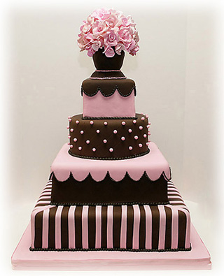 10 Photos of Fancy Birthday Cakes Pink And Brown