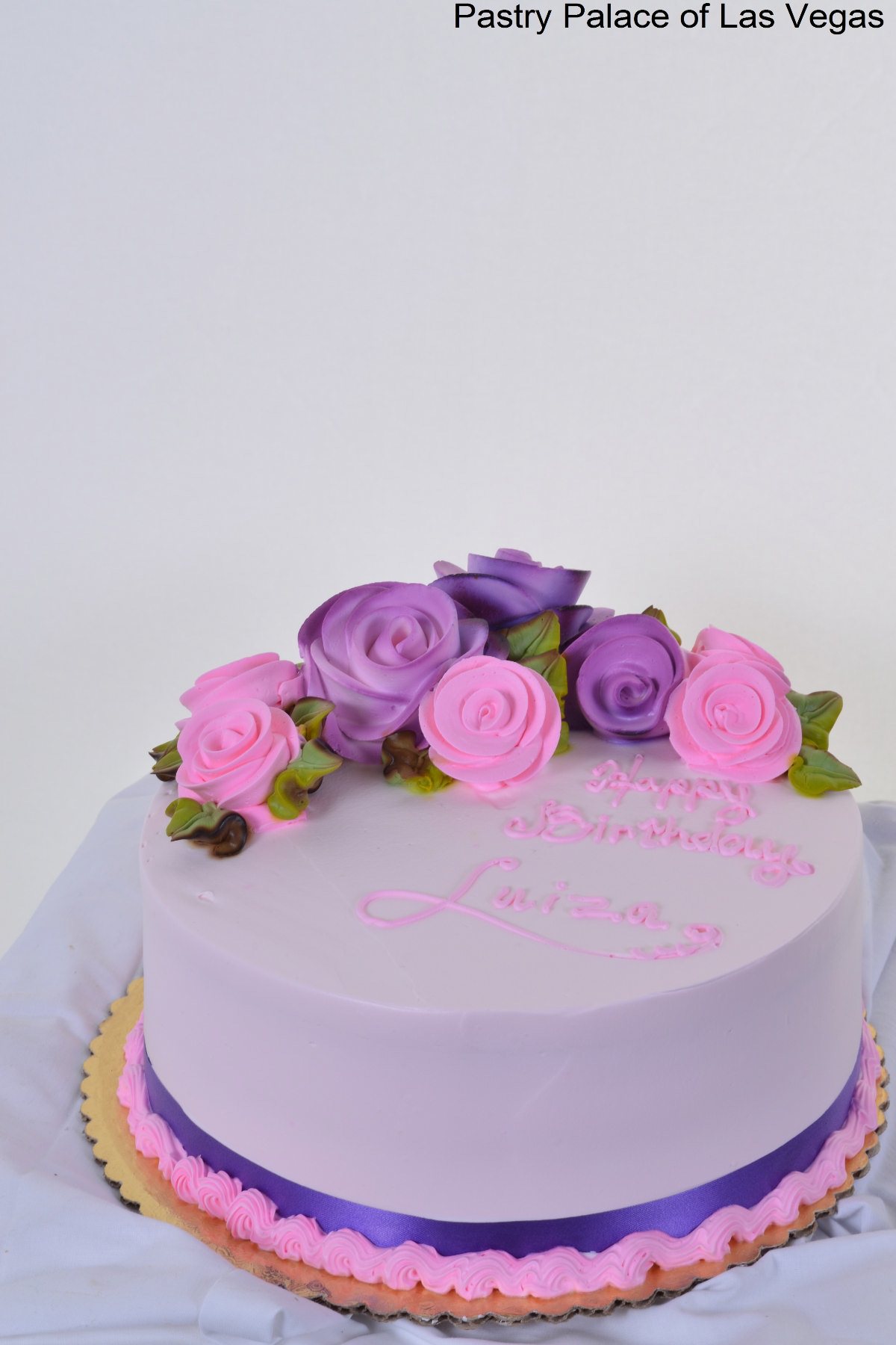 Pink and Purple Birthday Cake