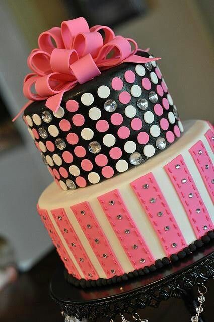 Pink Bling Birthday Cake