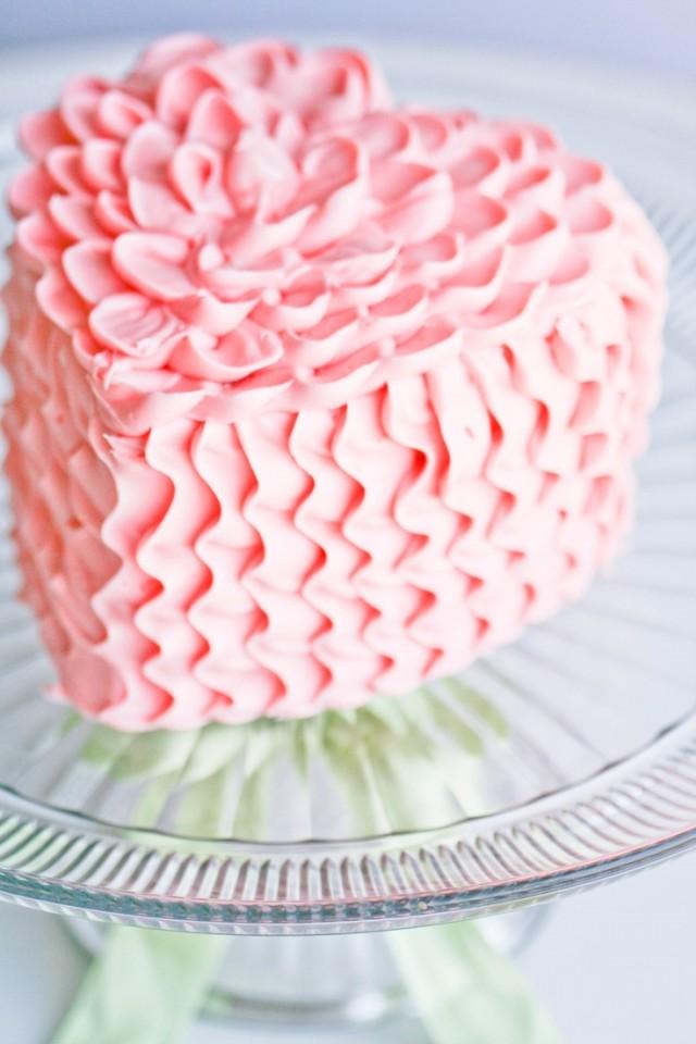 Pink Heart Shaped Cake