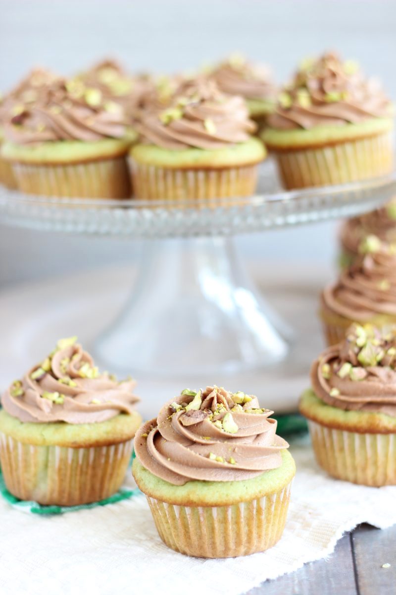 Pistachio Cupcakes with Cream Cheese Frosting