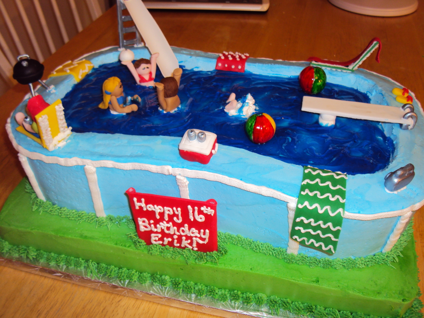 Pool Party Cake