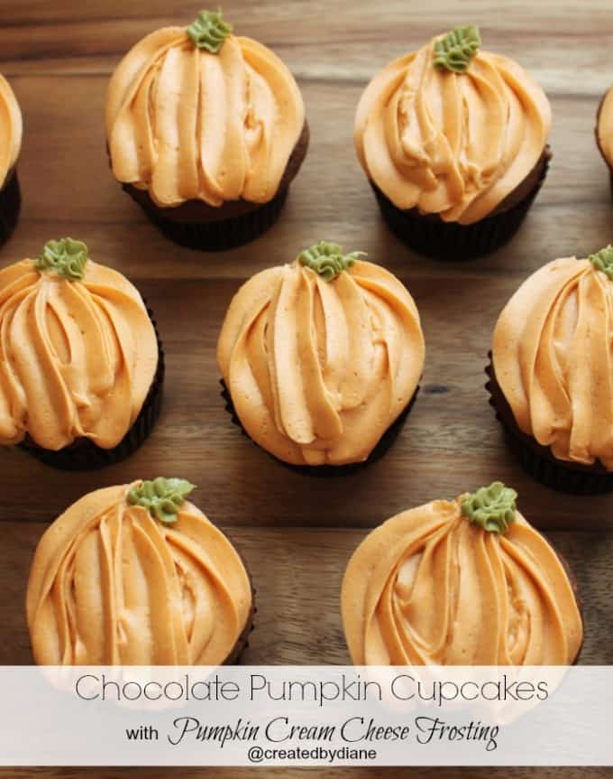 Pumpkin Cupcakes with Cream Cheese Frosting